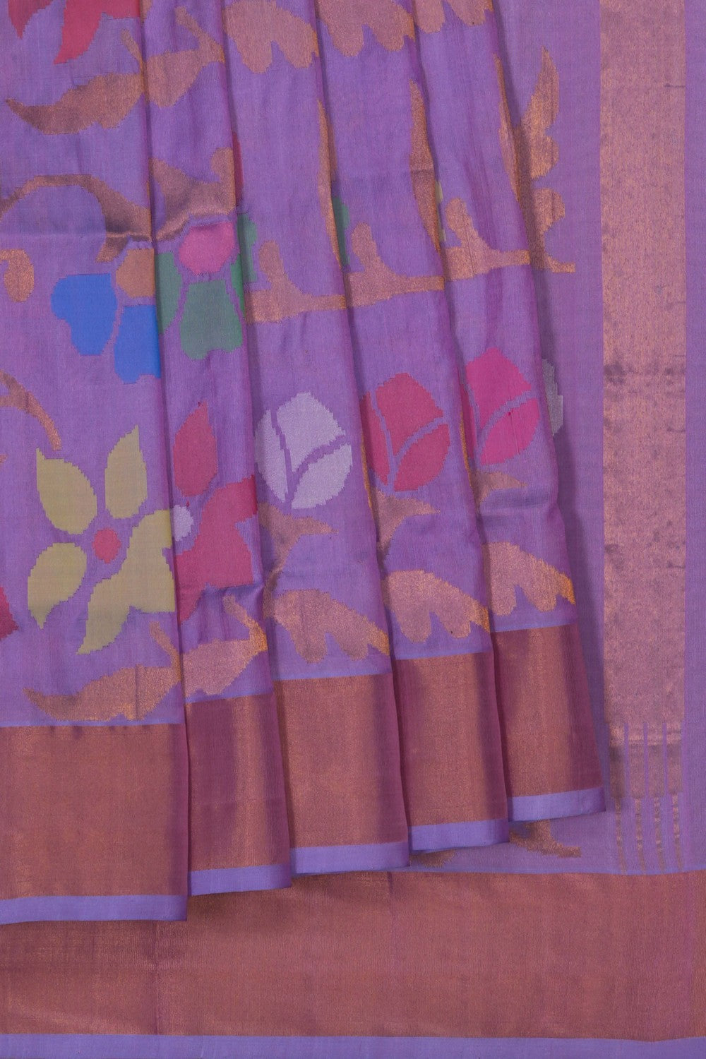 Image of Uppada Brocade Silk Purple Saree
