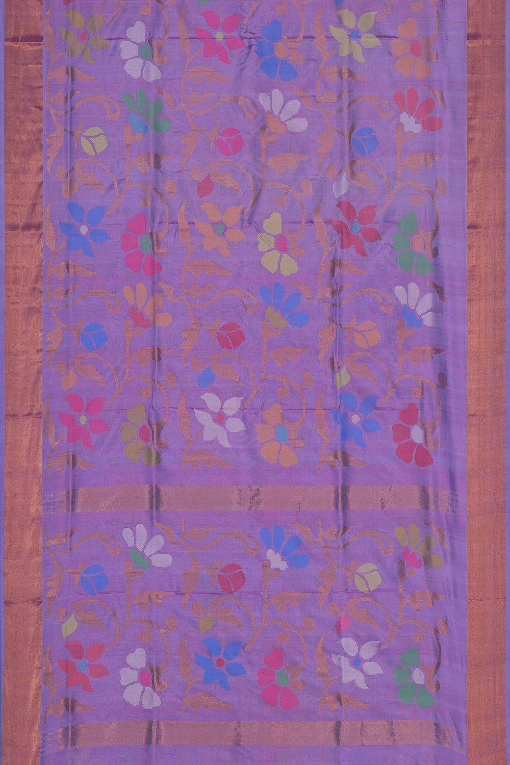 Image of Uppada Brocade Silk Purple Saree