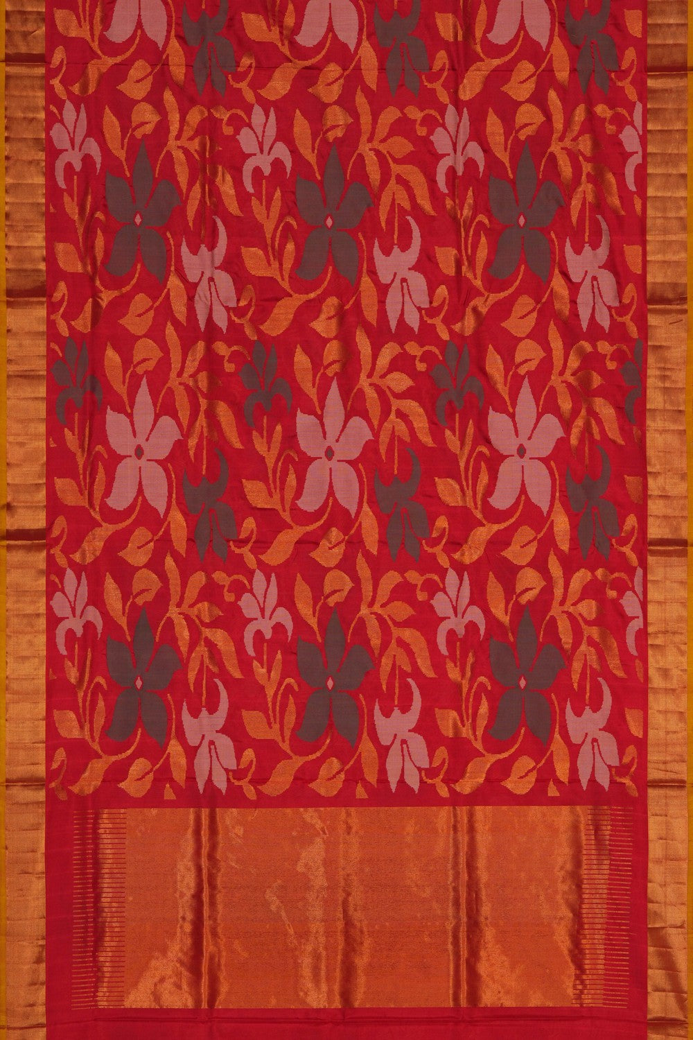 Image of Uppada Brocade Silk Red Saree