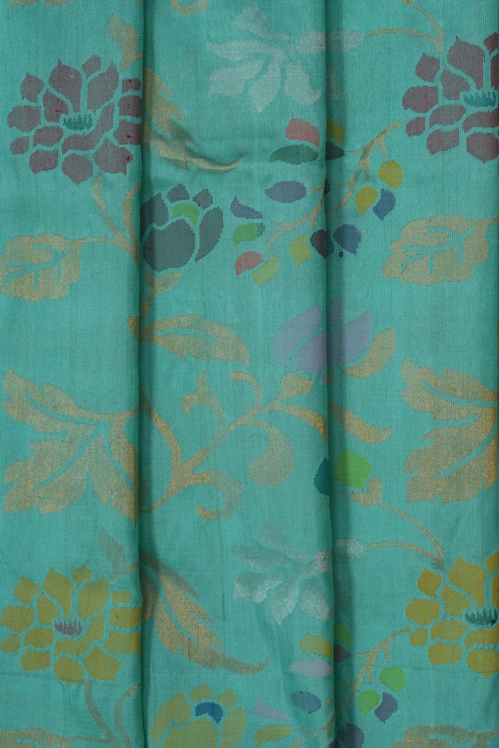 Image of Uppada Brocade Silk Sea Green Saree