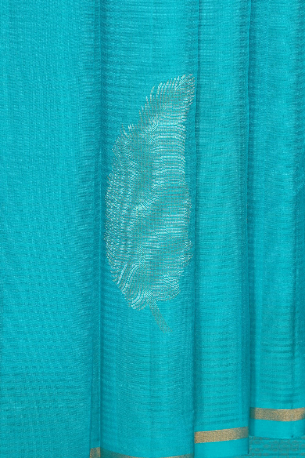 Image of South Silk Teal-Blue Saree