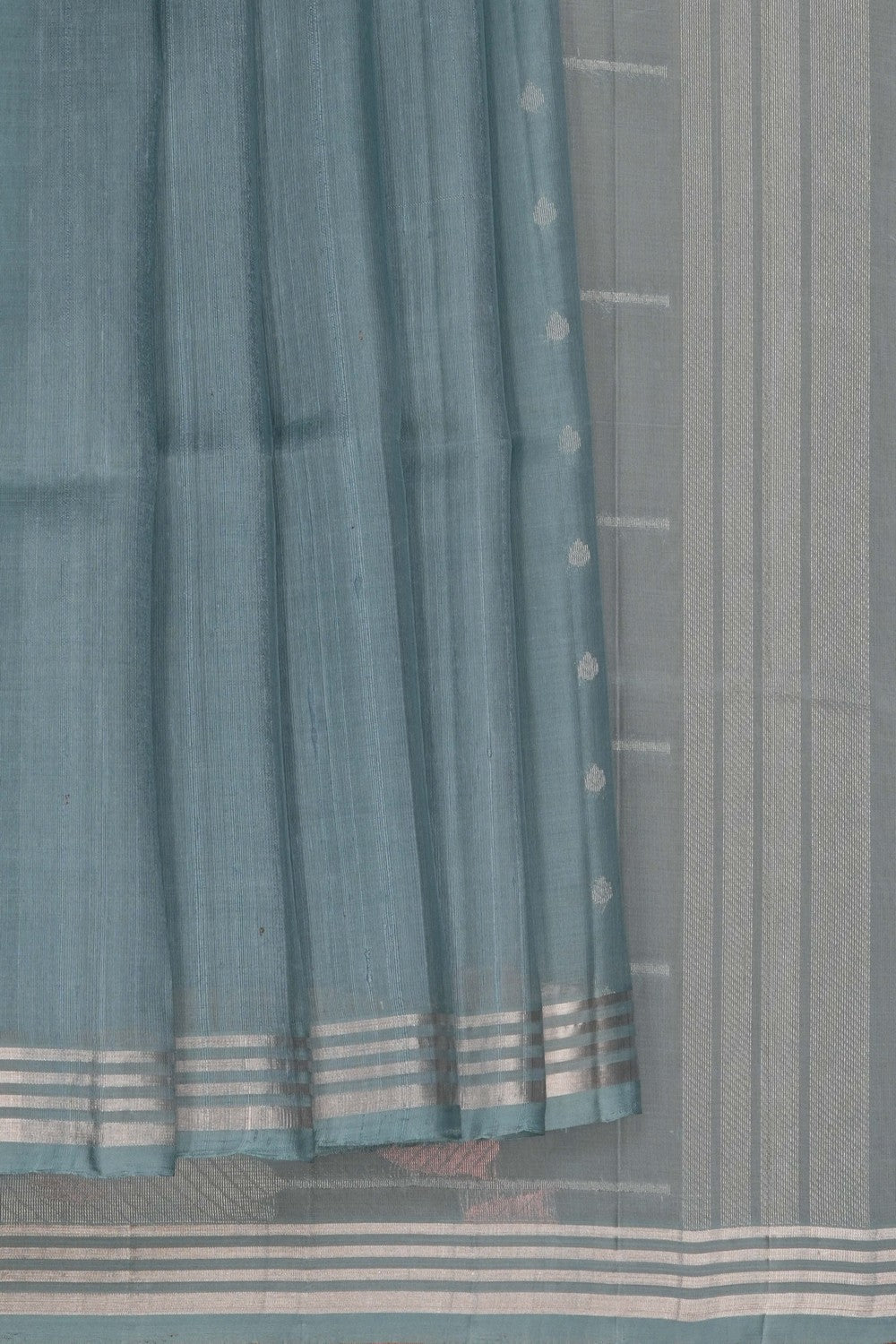 Image of South Kora Silk Grey Saree