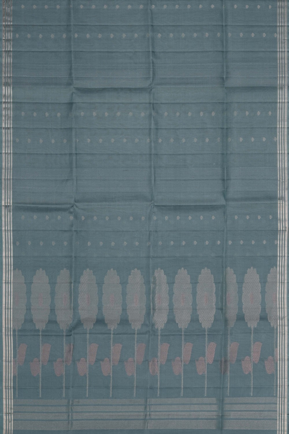 Image of South Kora Silk Grey Saree