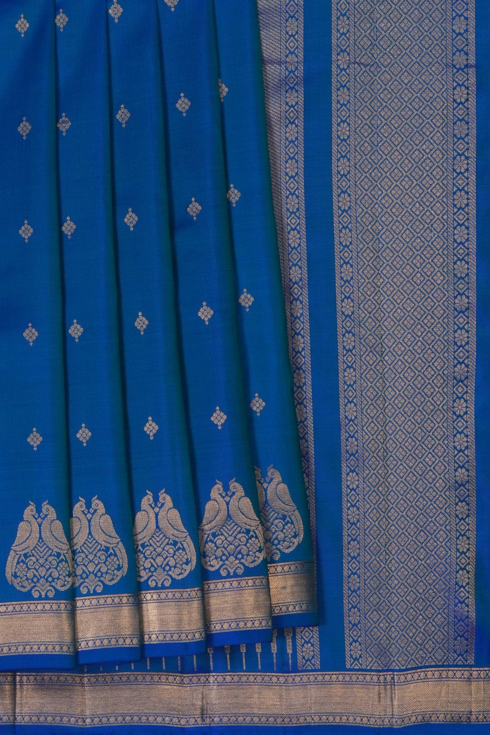 Image of South Silk Blue Saree