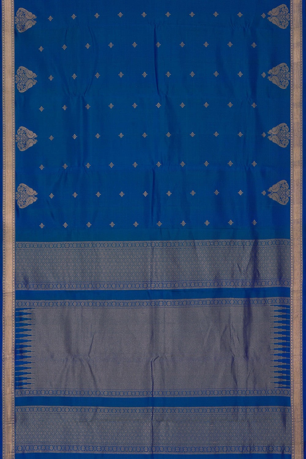 Image of South Silk Blue Saree