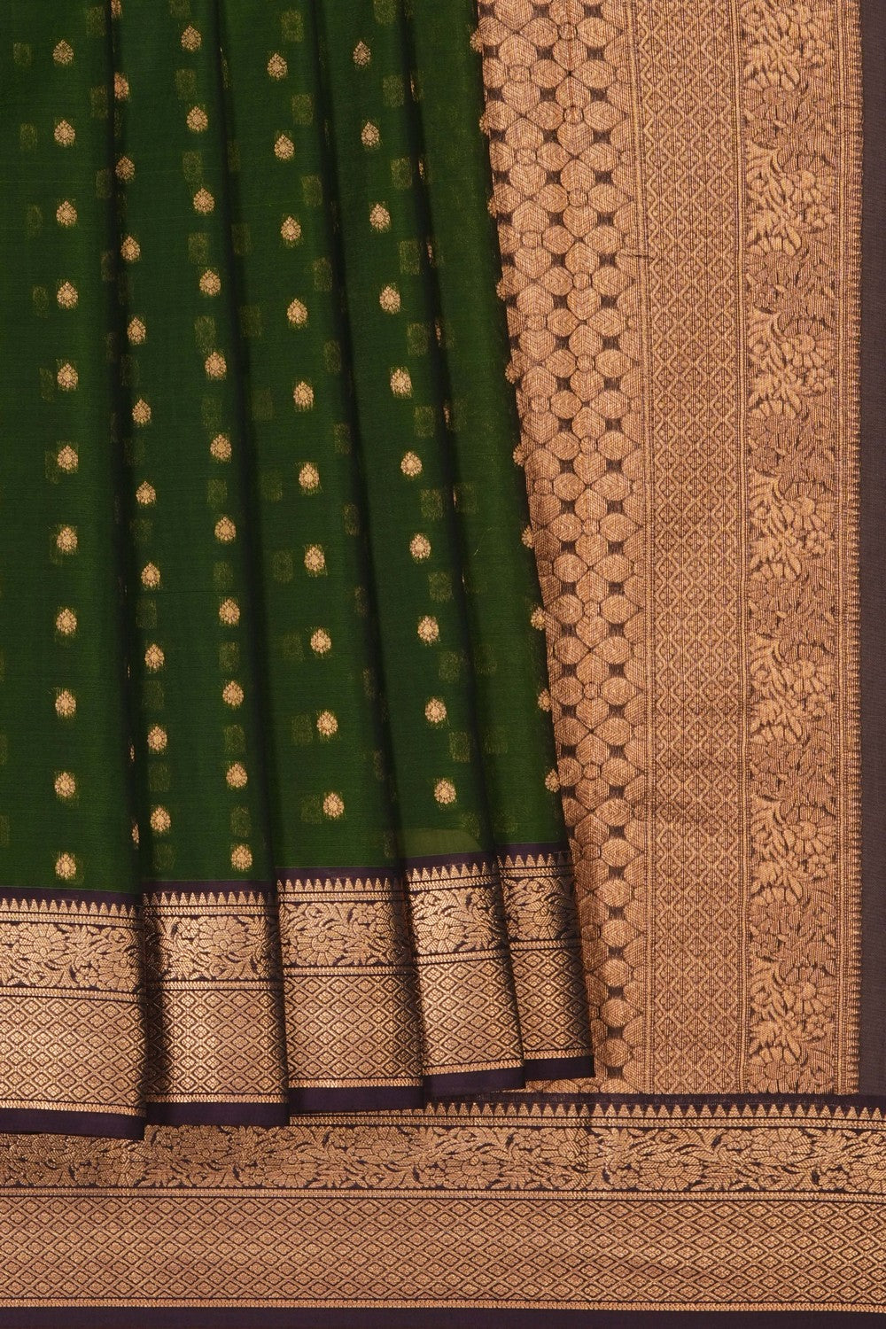 Image of Green South Silk Cotton Saree