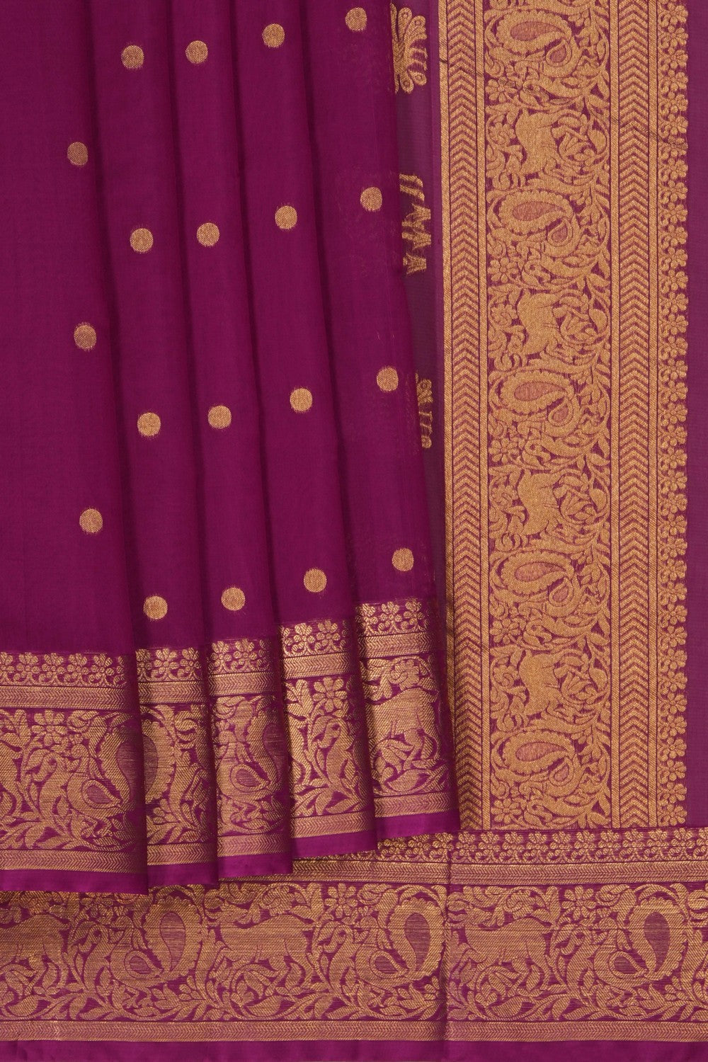 Image of Magenta South Silk Cotton Saree