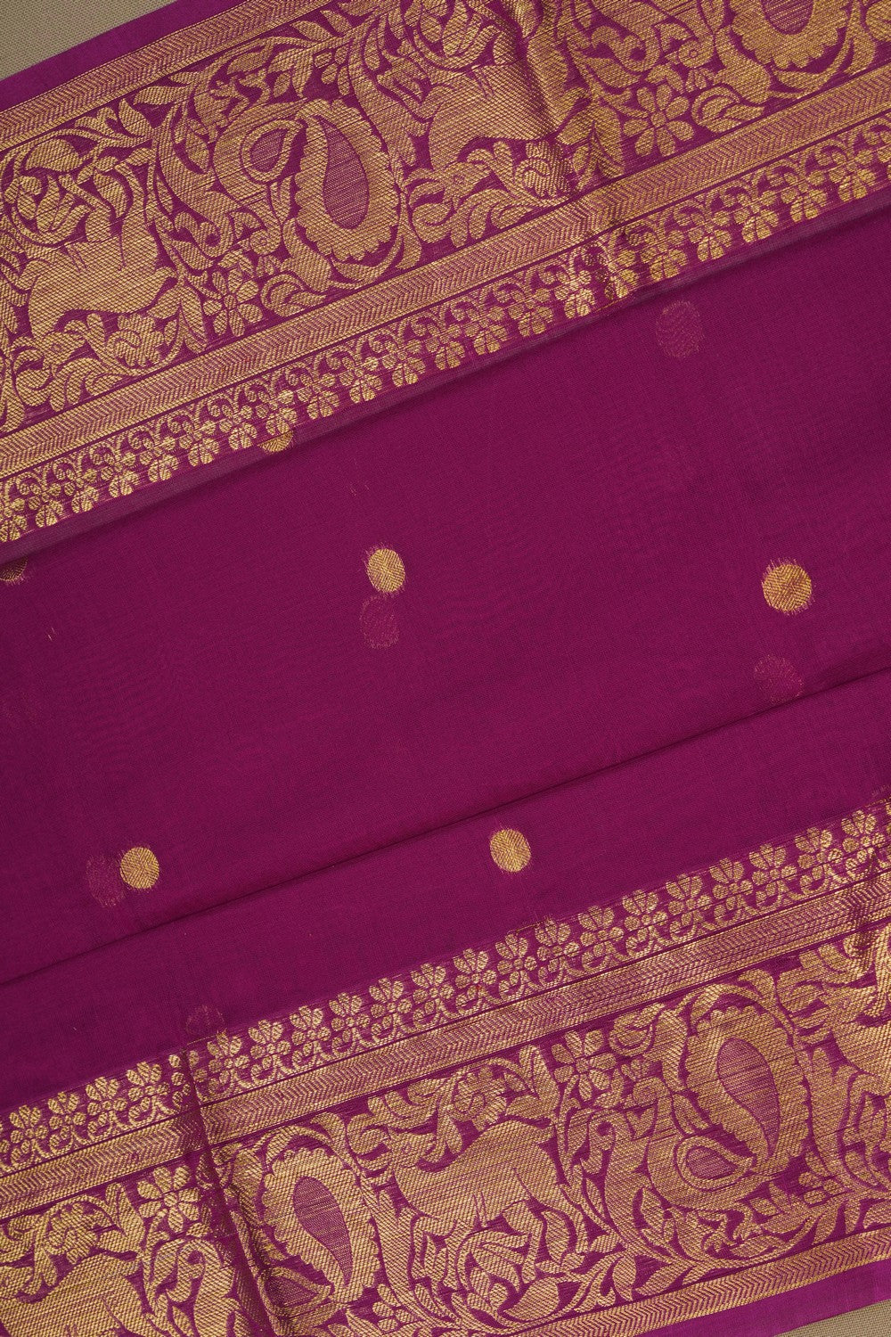 Image of Magenta South Silk Cotton Saree