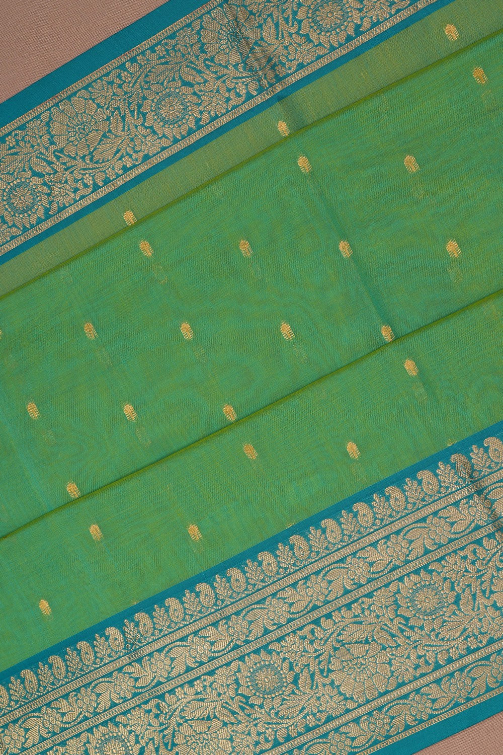 Image of Mint Green South Silk Cotton Saree