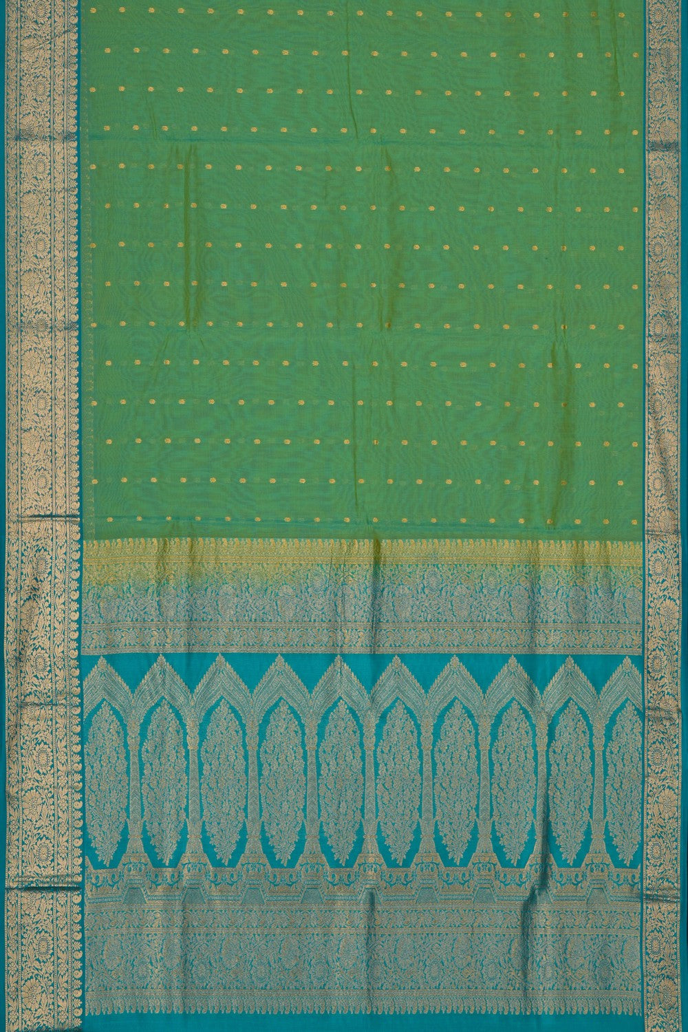 Image of Mint Green South Silk Cotton Saree