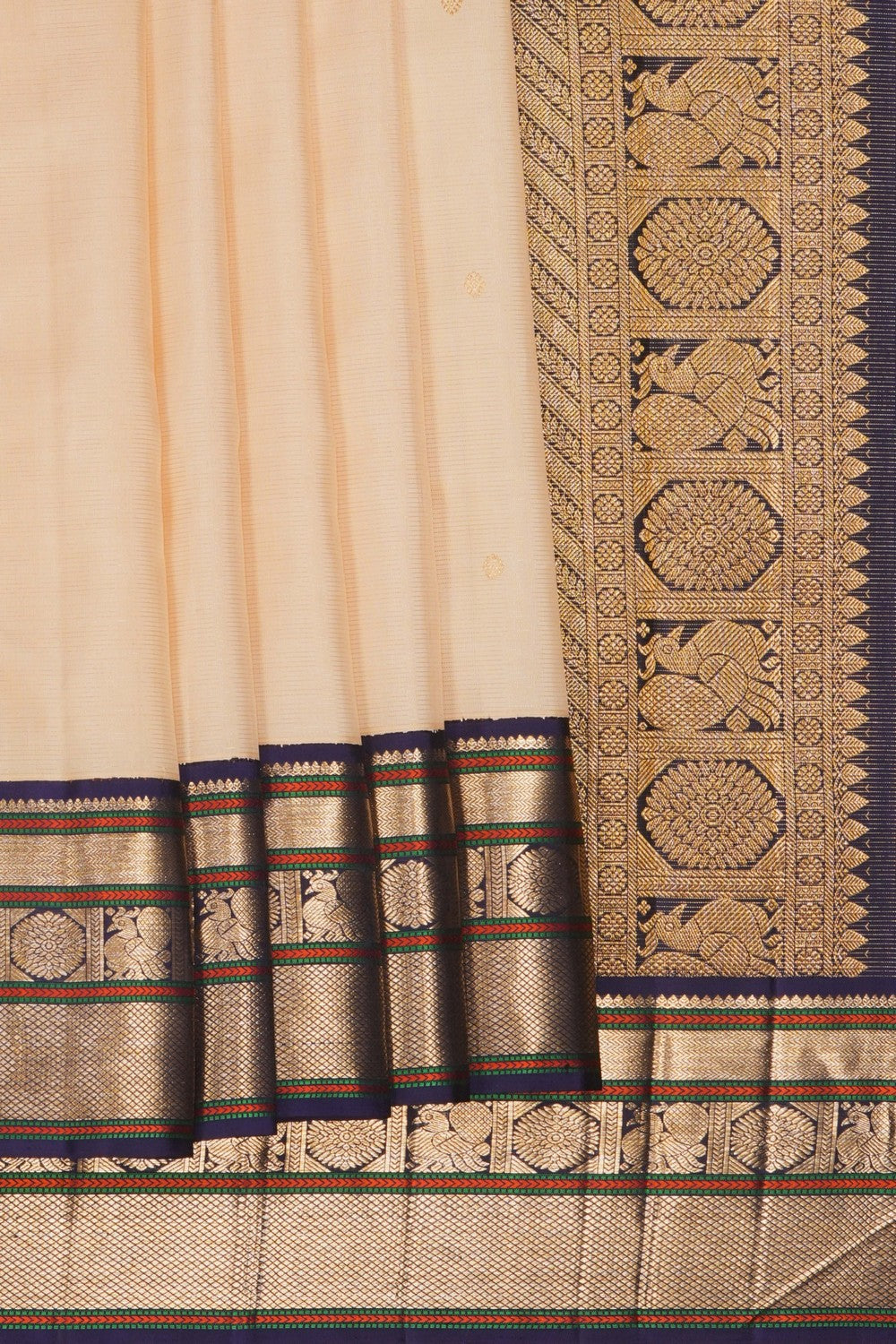 Image of Cream Arani Silk Saree