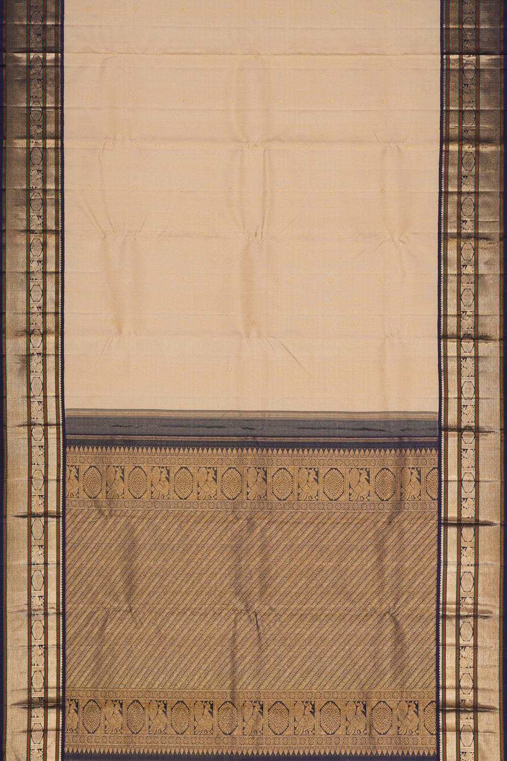 Image of Cream Arani Silk Saree