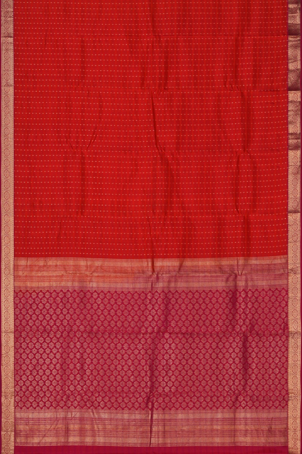 Image of Orange South Silk Saree