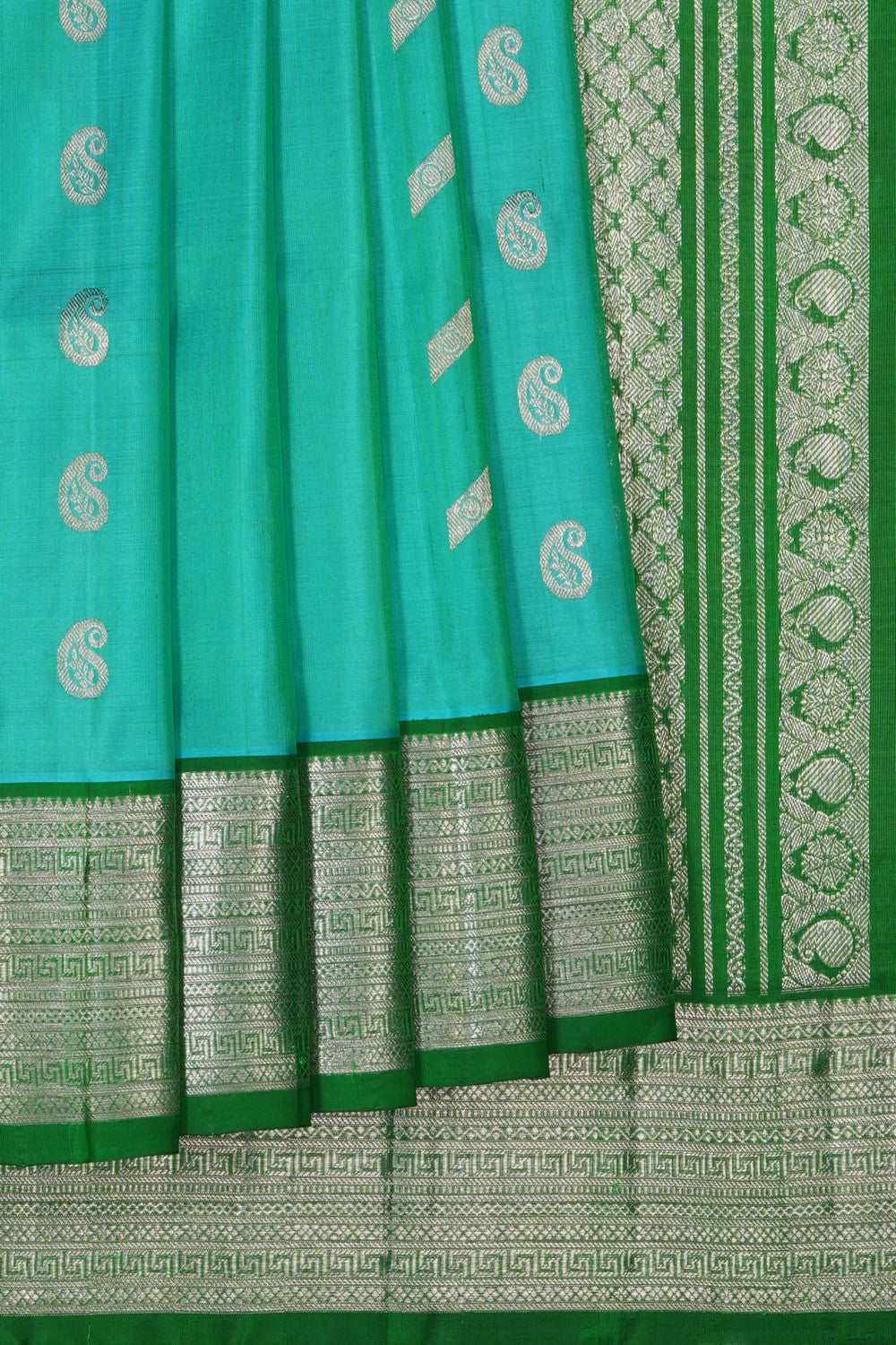 Image of Sea Green Venkatagiri Saree