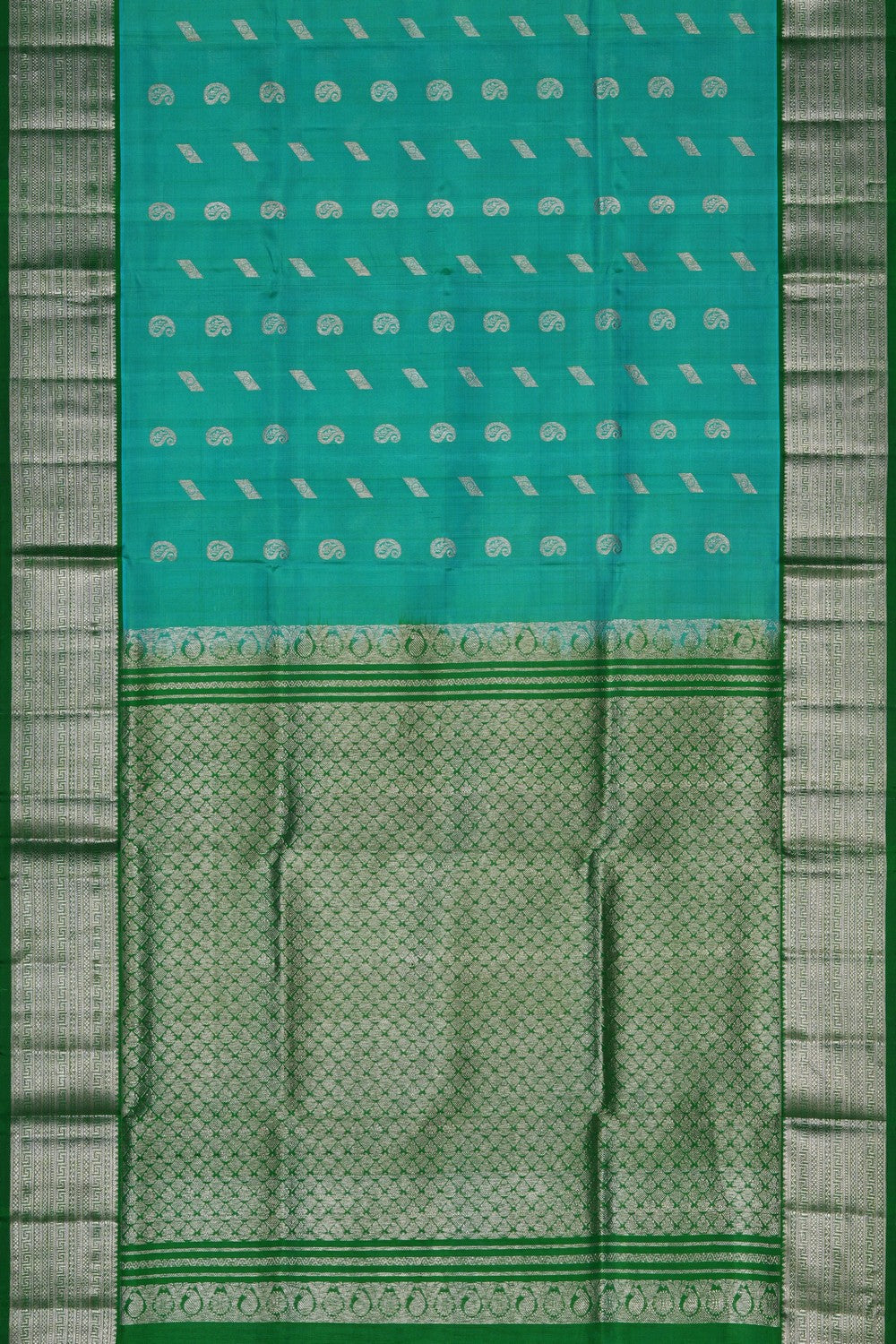 Image of Sea Green Venkatagiri Saree