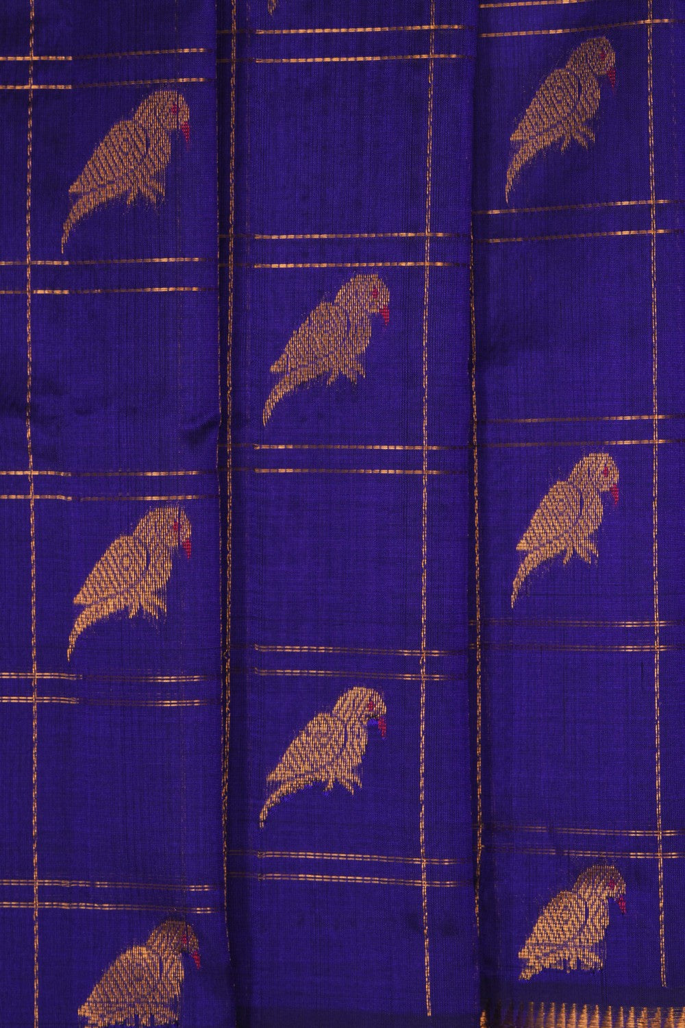 Image of Venkatagiri Kattam Purple Saree
