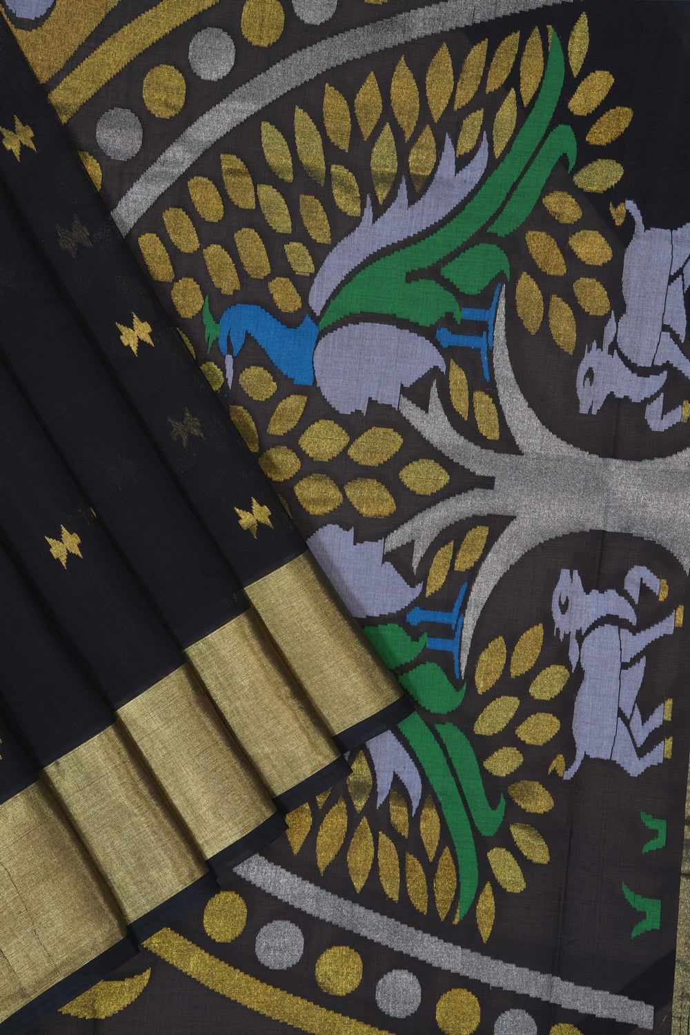 Image of Venkatagiri black Saree
