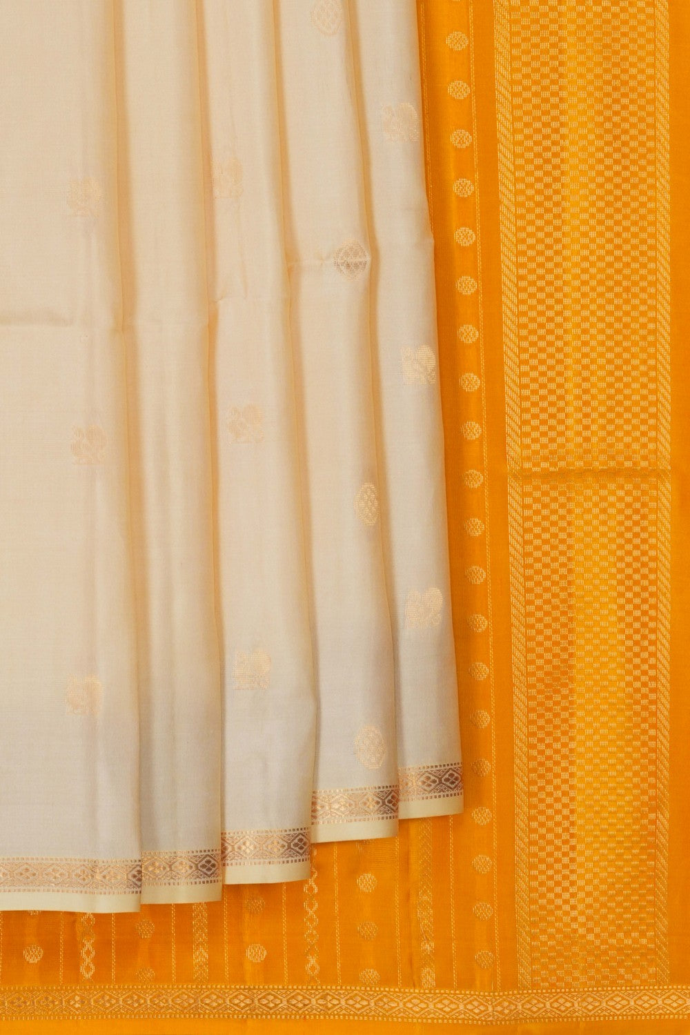 Image of Ivory Off-White South Silk Saree
