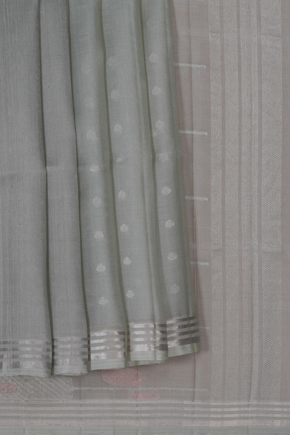 Image of South Kora Silk Grey Saree
