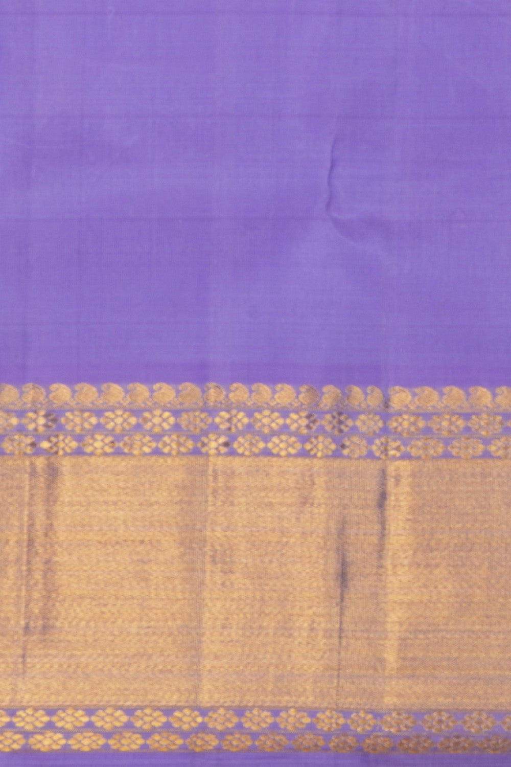 Image of Purple Kanjivaram Silk Kattam Saree