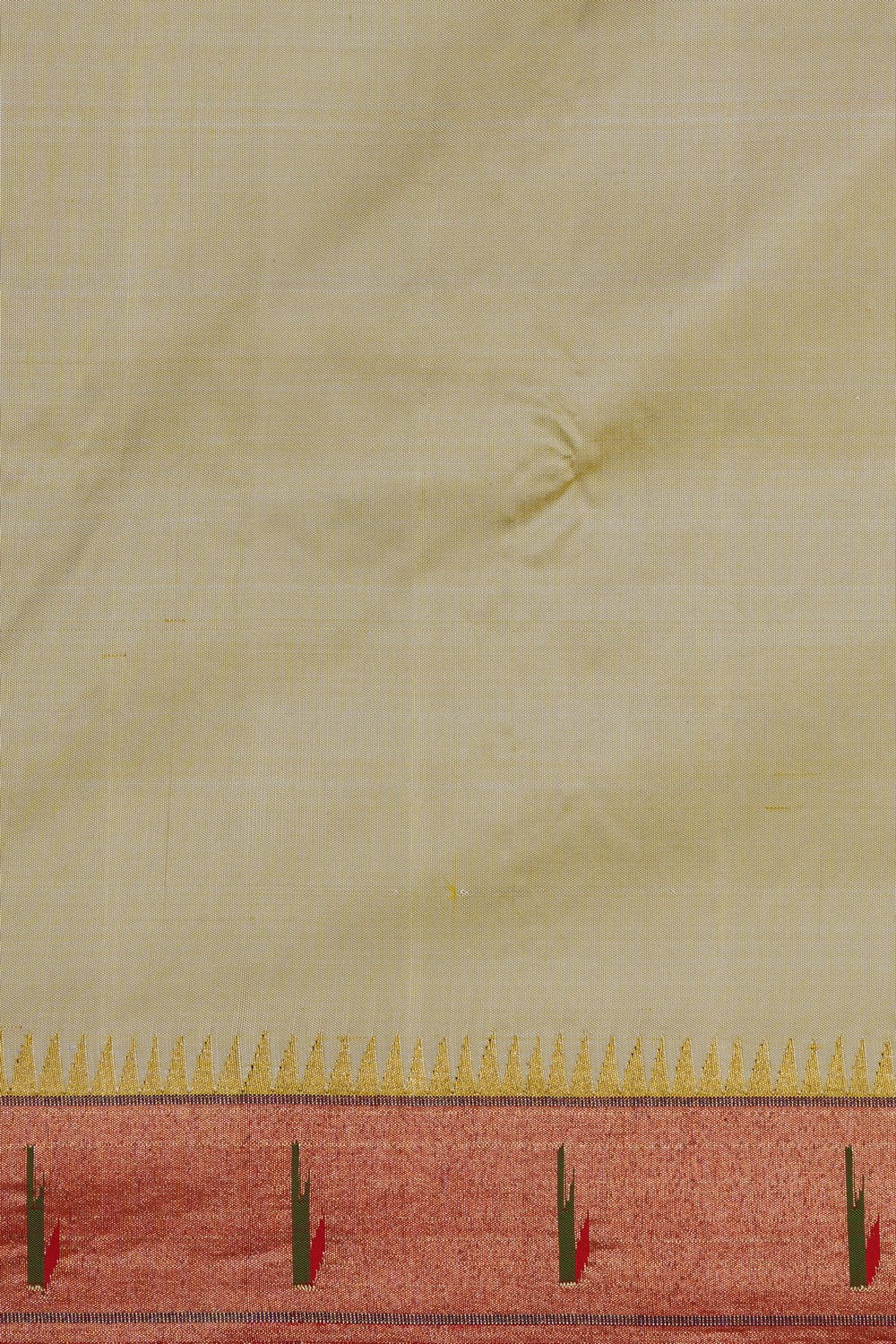 Image of Cream Paithani Silk Saree