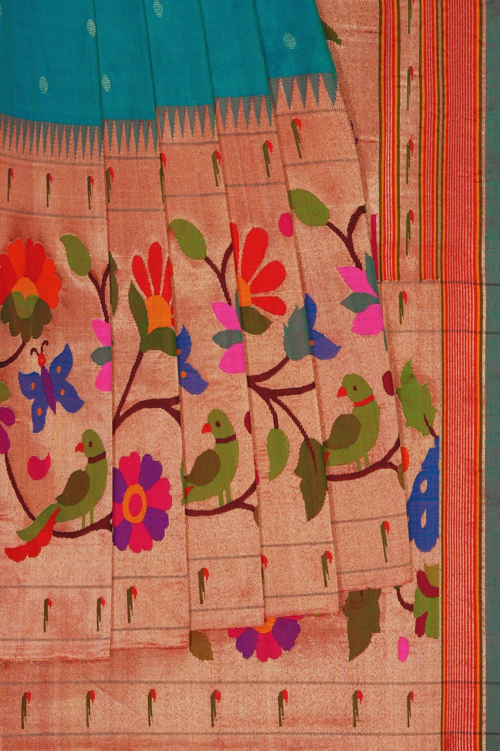 Image of Blue Paithani Silk Saree