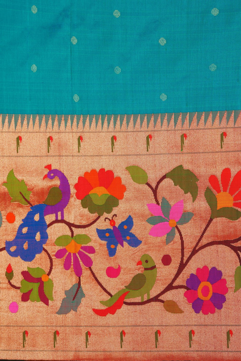 Image of Blue Paithani Silk Saree