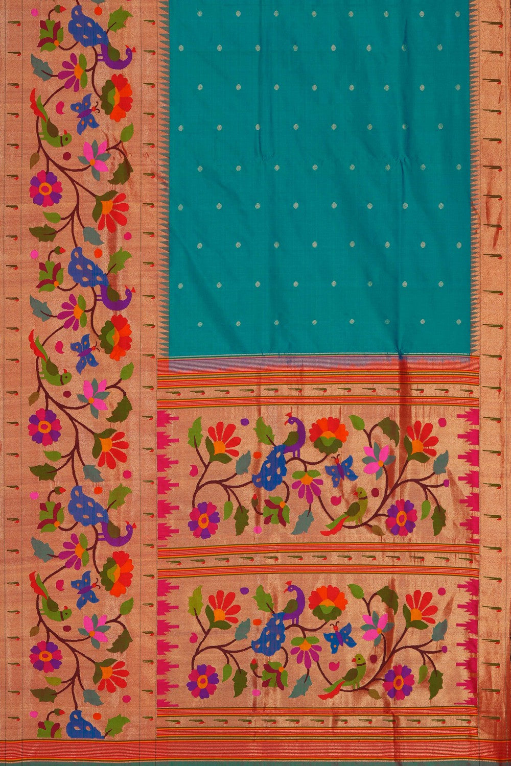 Image of Blue Paithani Silk Saree