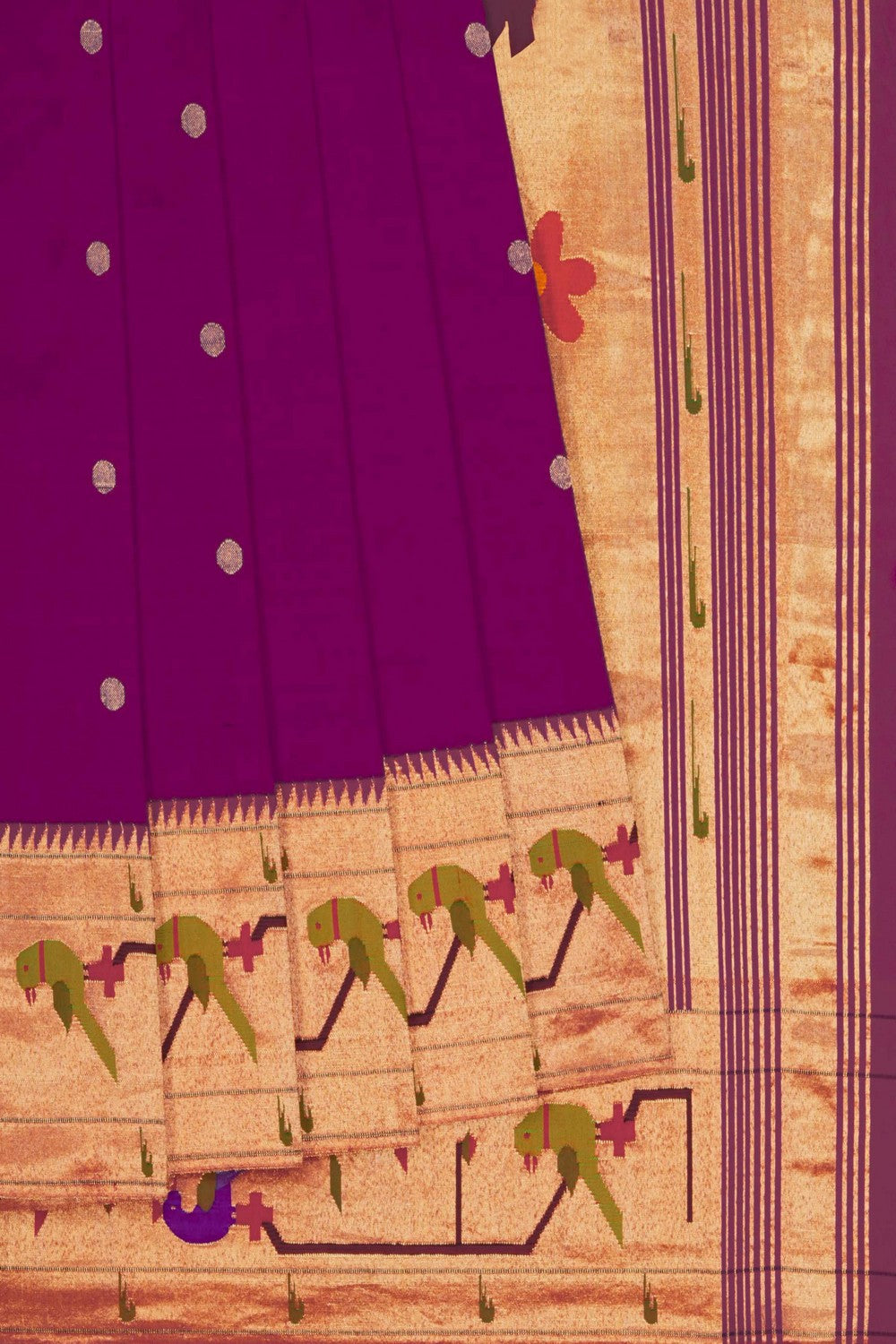 Image of Violet Paithani Silk Saree