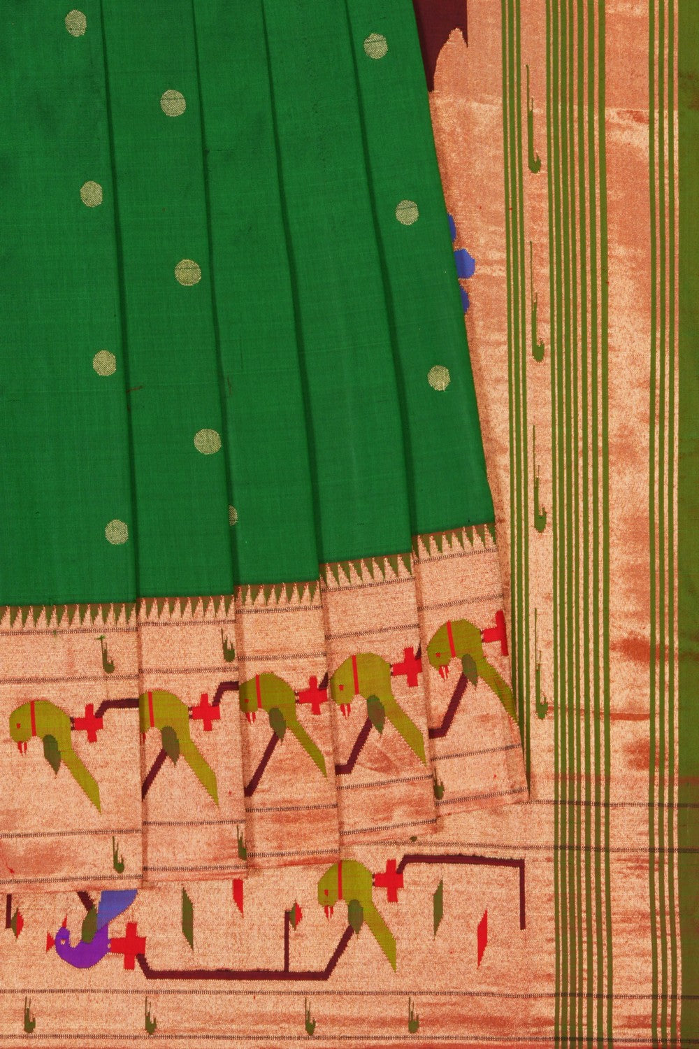 Image of Green Paithani Silk Saree