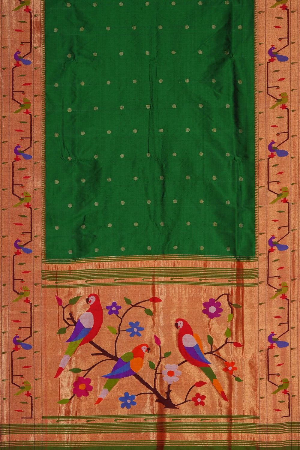 Image of Green Paithani Silk Saree