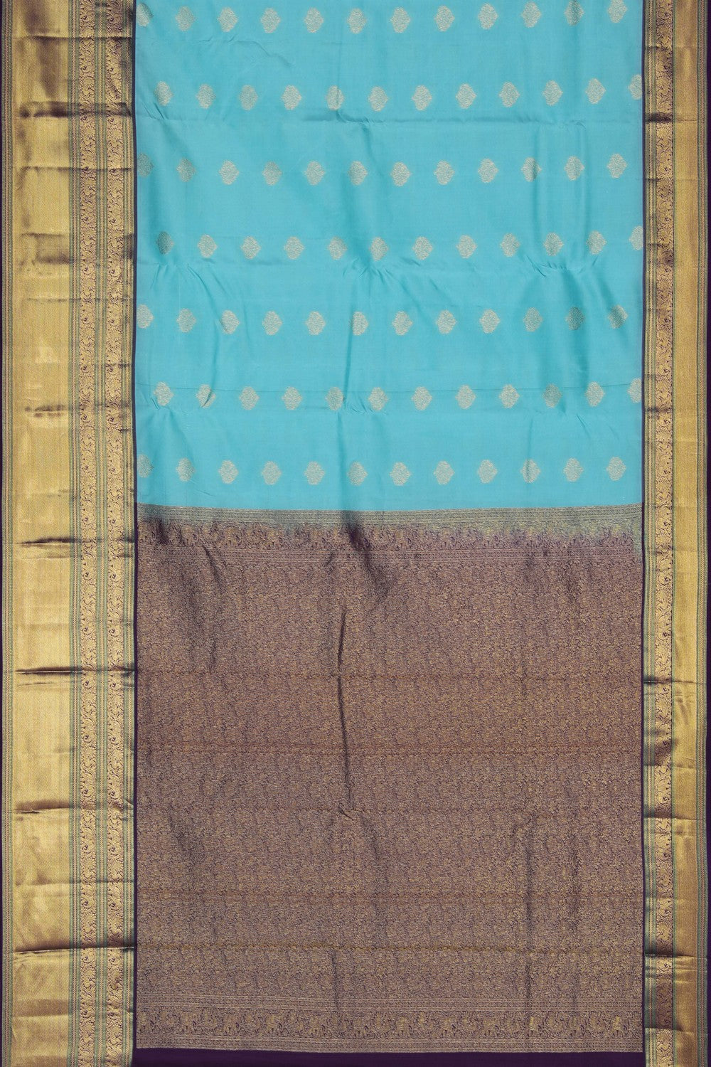 Image of Sea Blue South Silk Saree