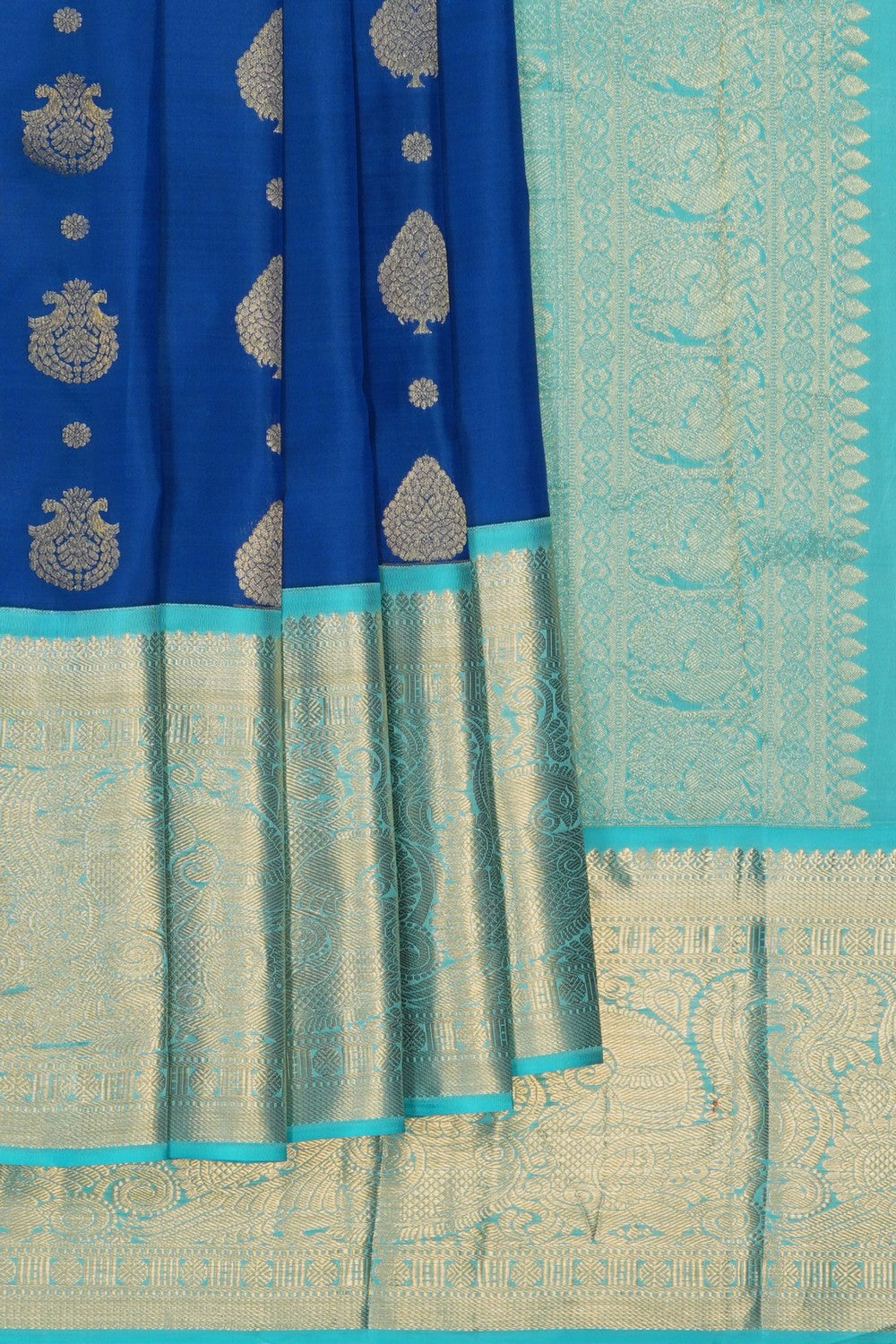 Image of Blue South Silk Saree
