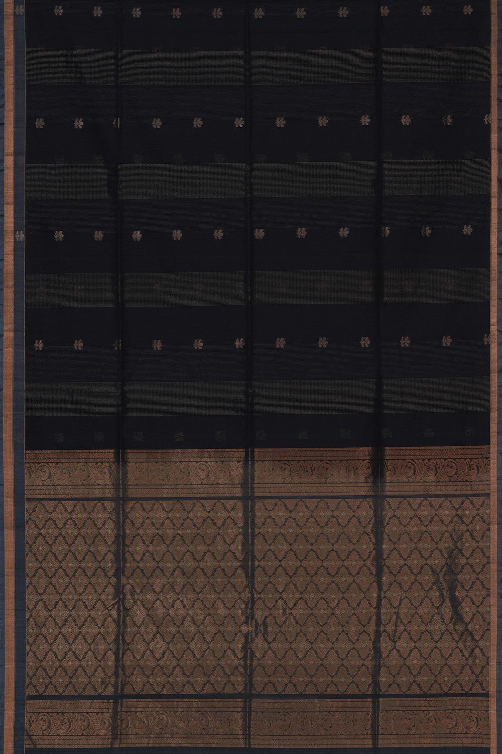 Image of Black South Silk Cotton Saree