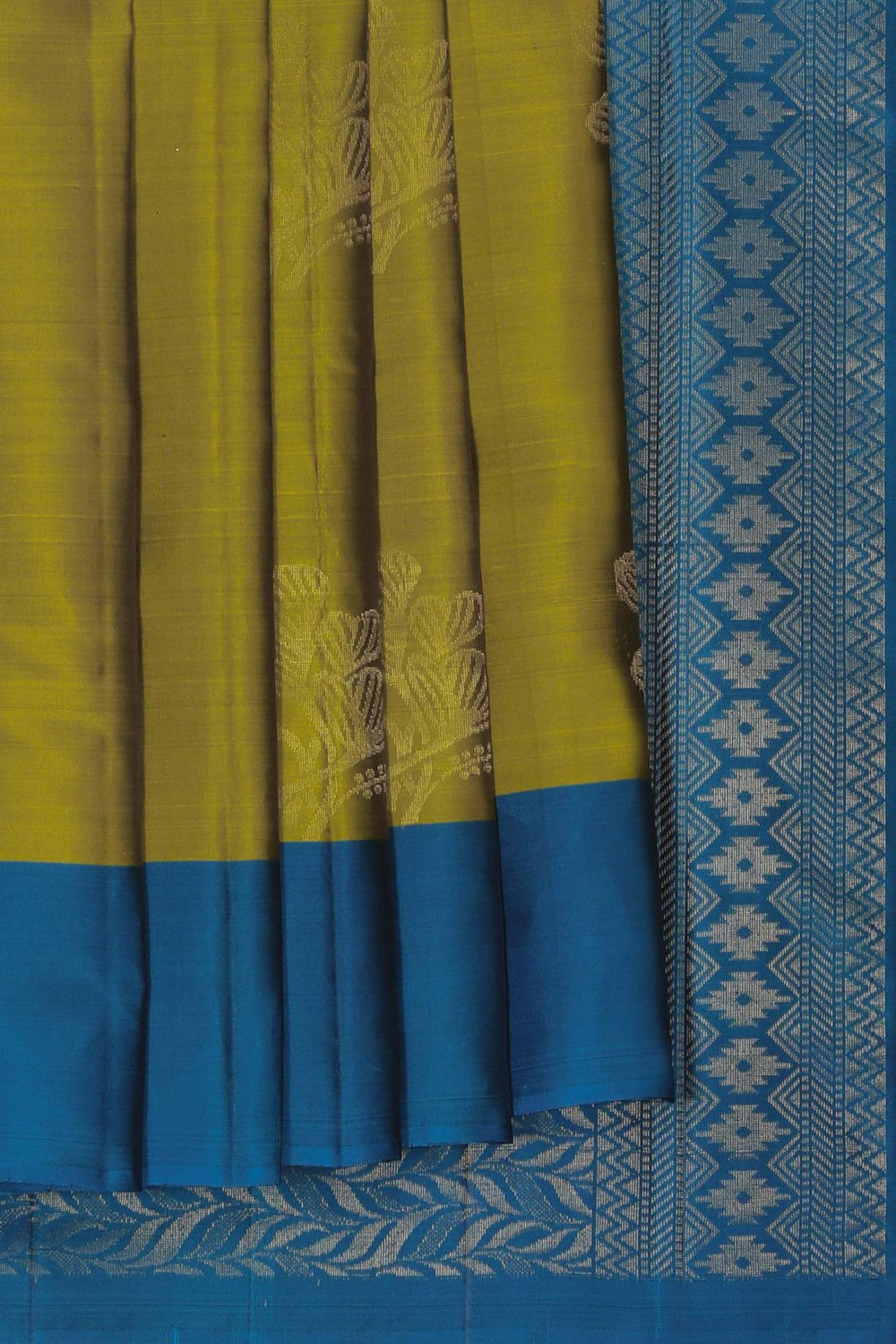 Image of Spring Green South Silk Saree