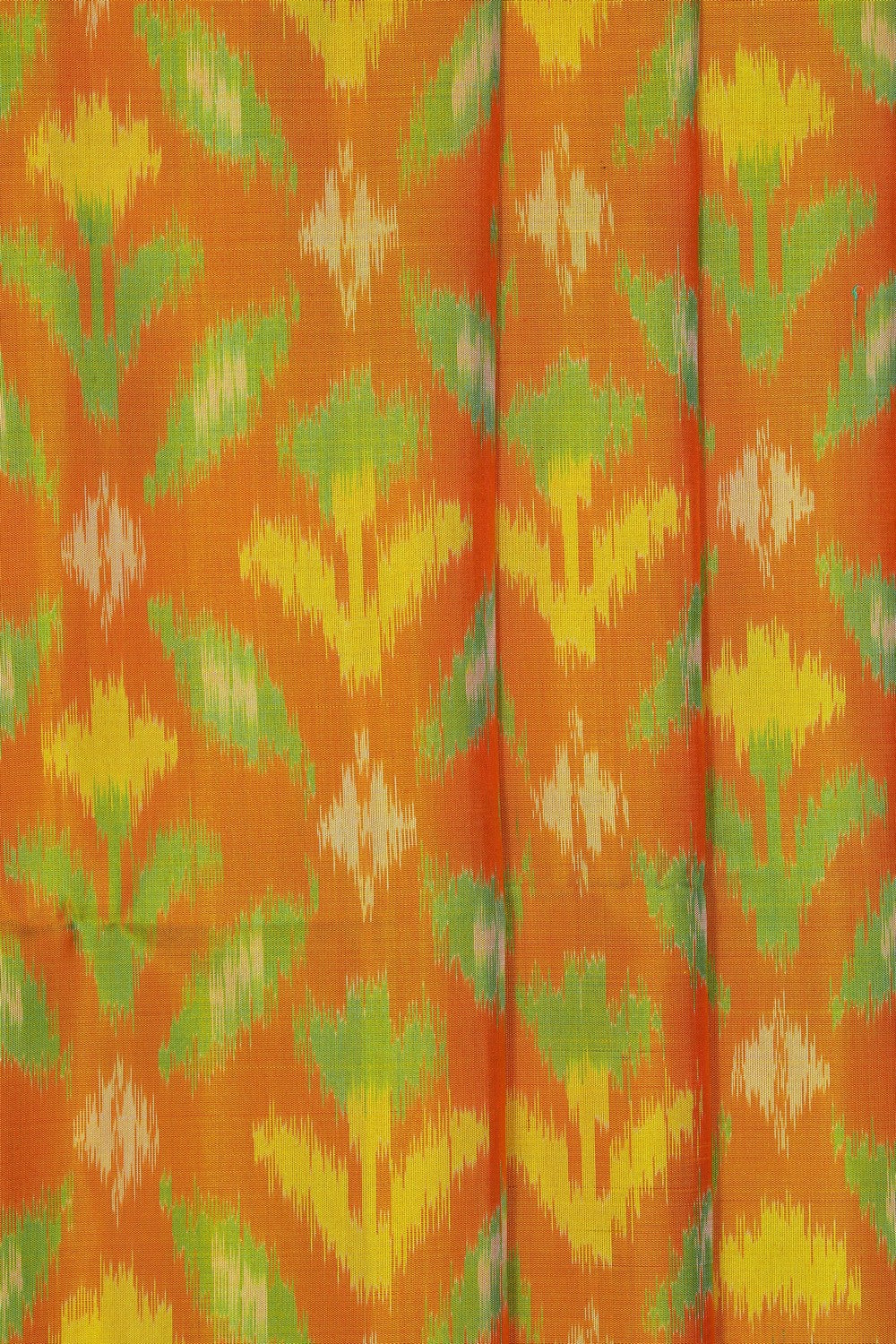 Image of South Silk Ikat Fusion Saree