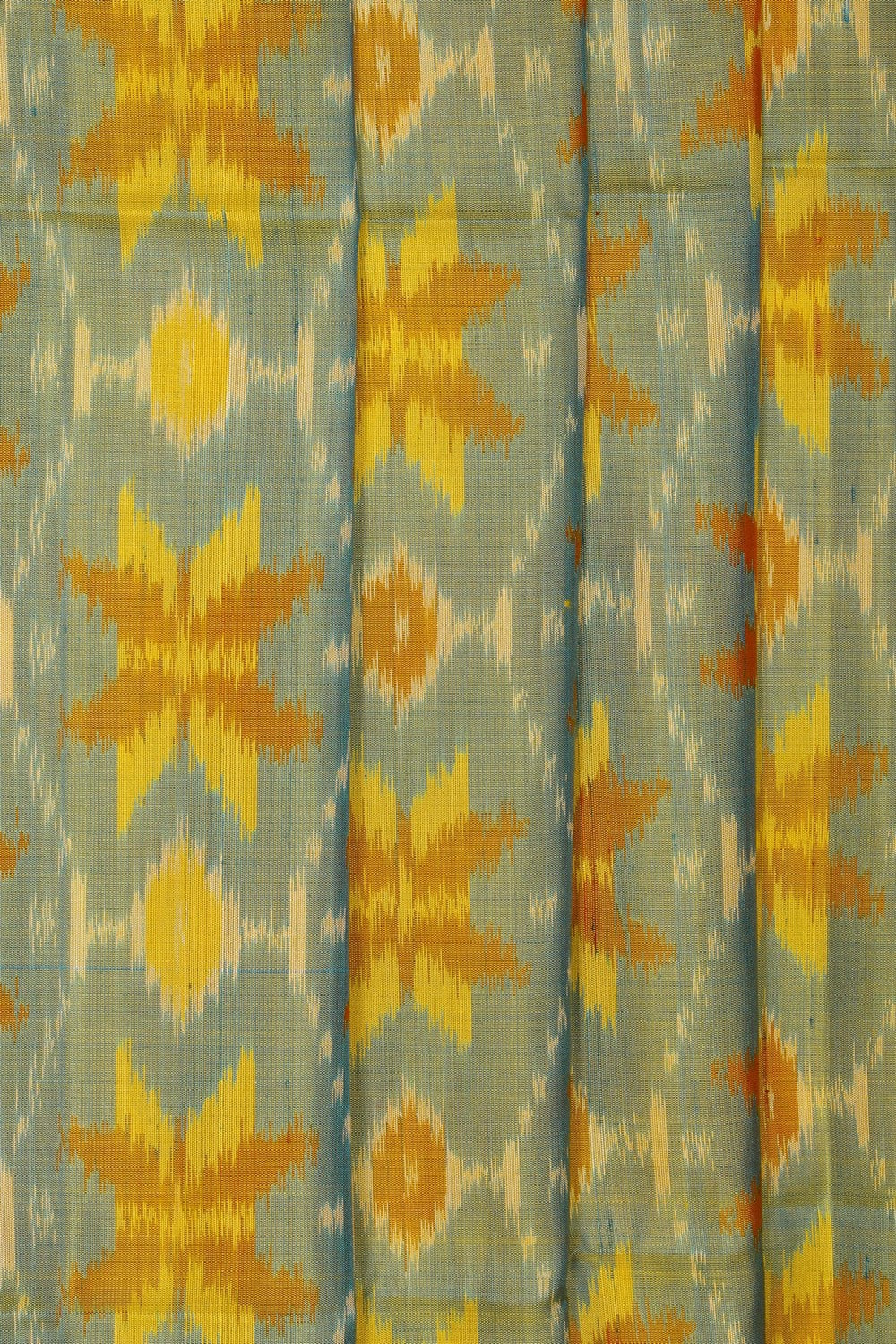 Image of South Silk Ikat Fusion Saree
