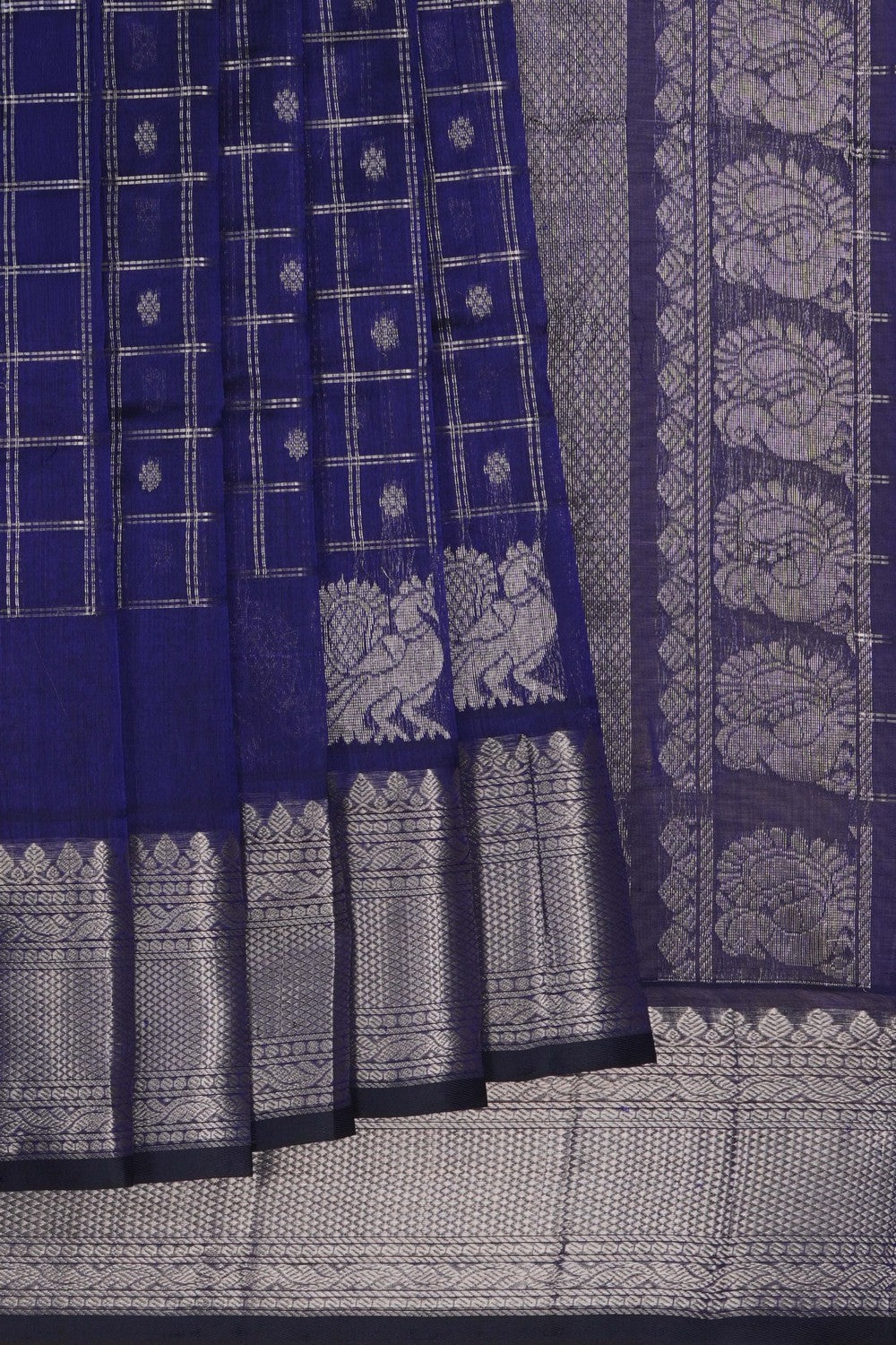 Image of Venkatagiri Silk Cotton Purple Saree
