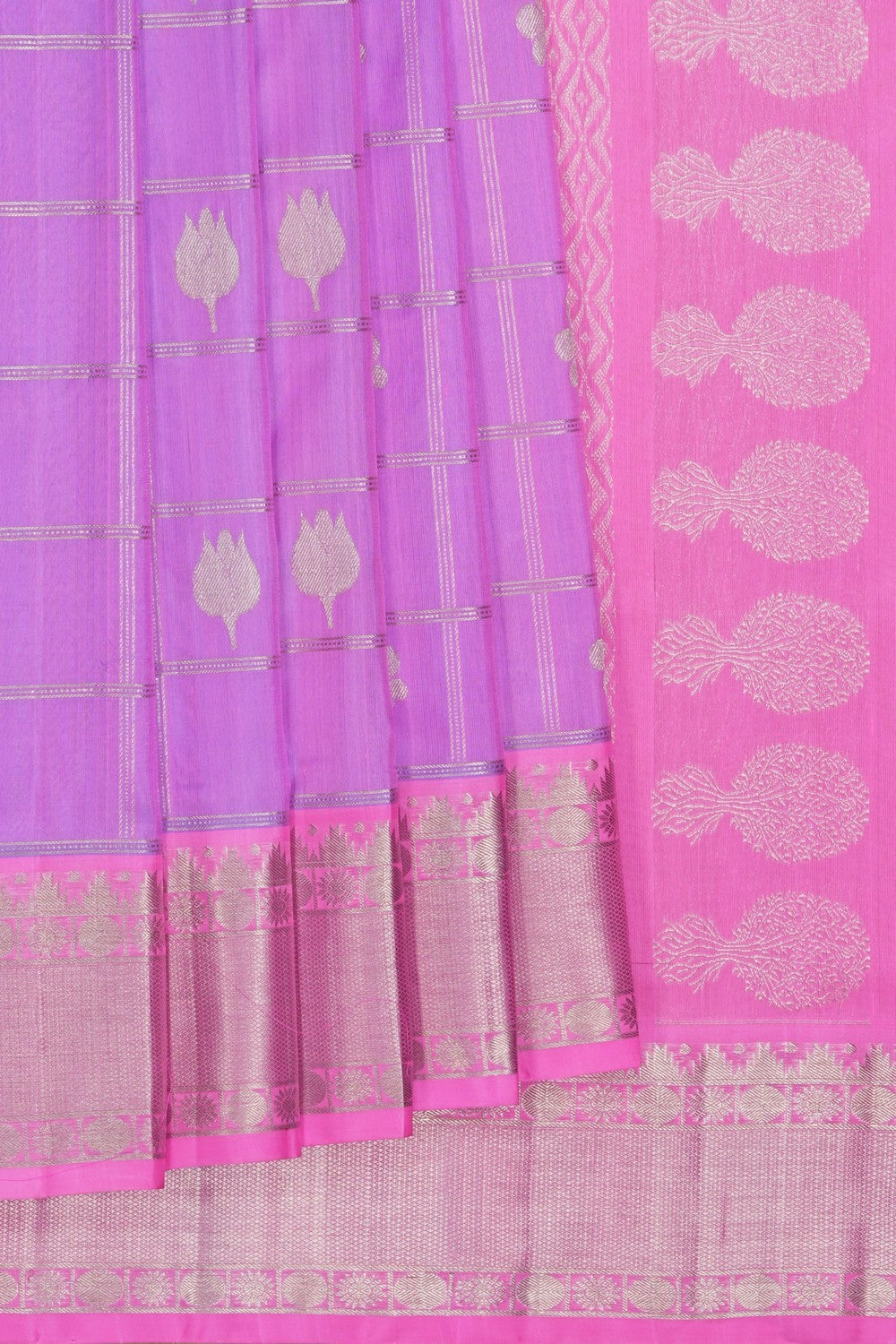 Image of Purple Venkatagiri Kattam Saree