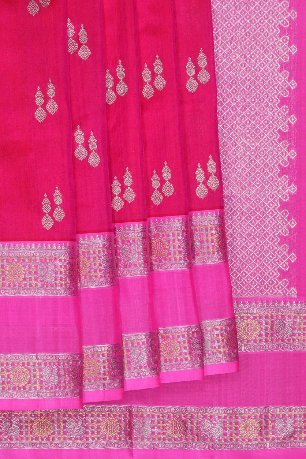 Image of Pink Venkatagiri Silk Saree
