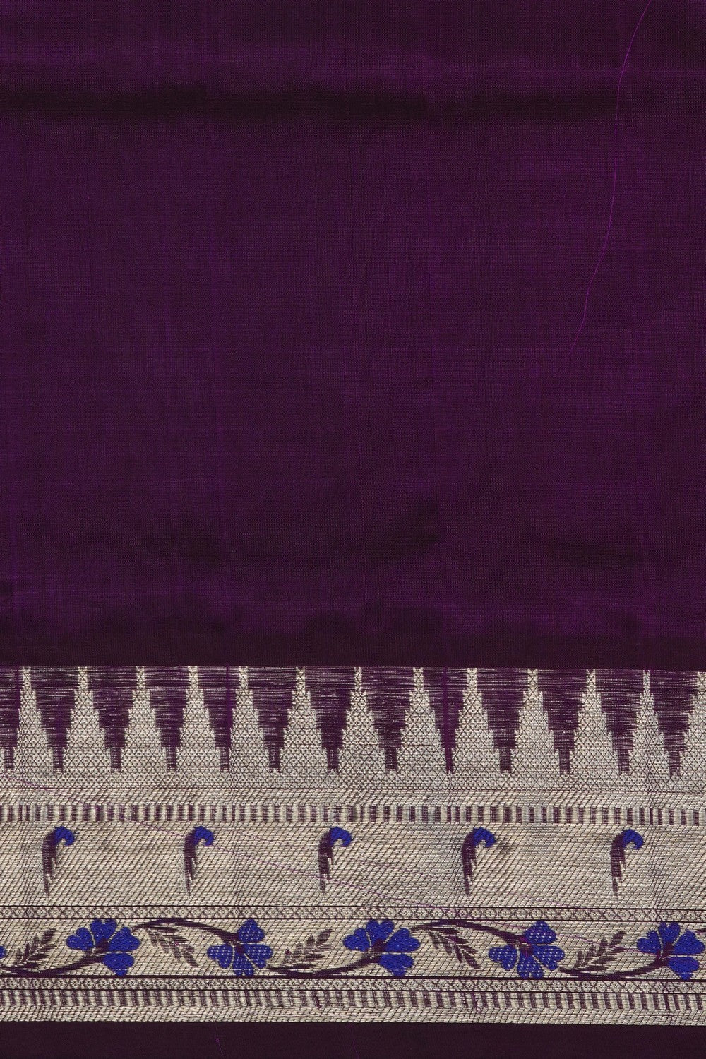Image of Venkatagiri Silk Cotton Purple Saree