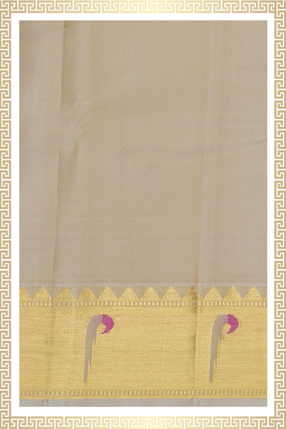 Image of Arani Silk Dhoti With Kanduva (8 X 4) 3 PCS Set