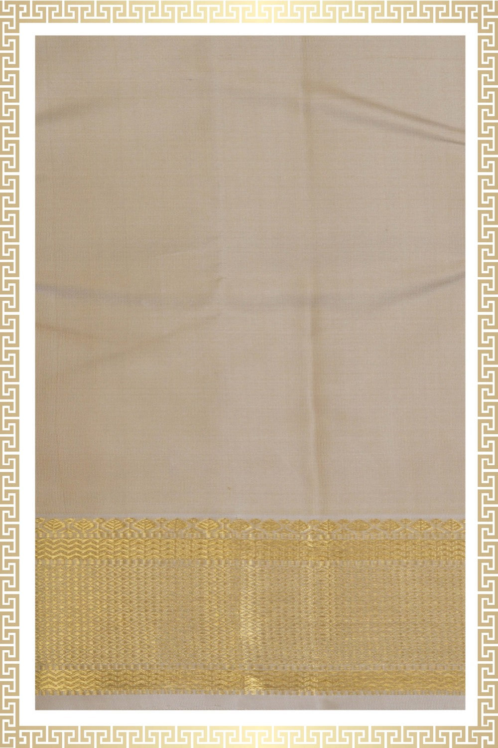 Image of Arani Silk Dhoti With Kanduva (8 X 4) 3 PCS Set