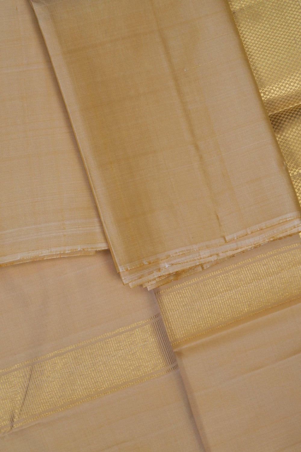 Image of Arani Silk Dhoti With Kanduva (8 X 4) 3 PCS Set