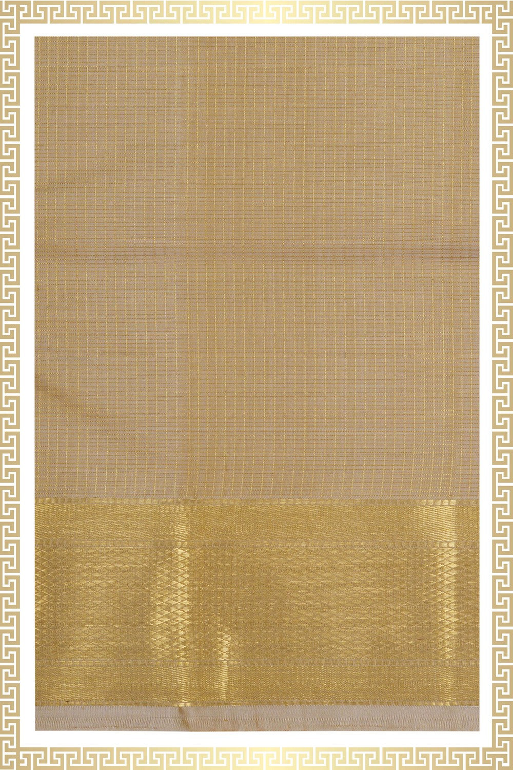 Image of Arani Silk Dhoti With Kanduva (8 X 4) 3 PCS Set
