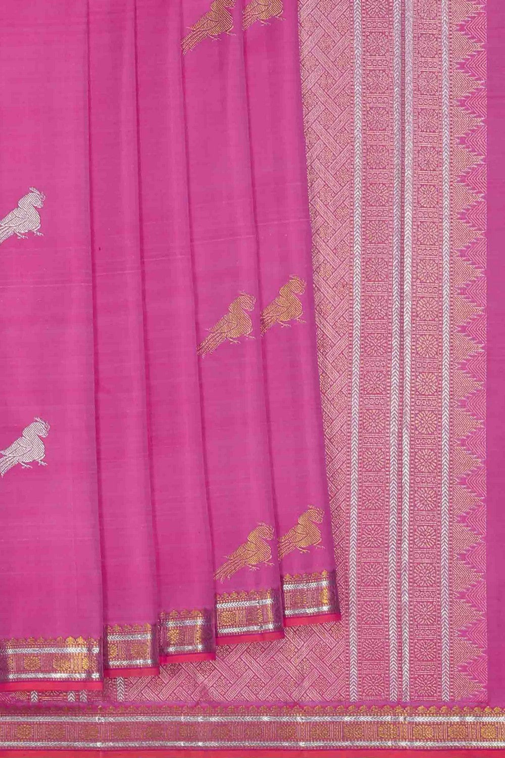 Image of Lotus Pink Arani Silk Saree