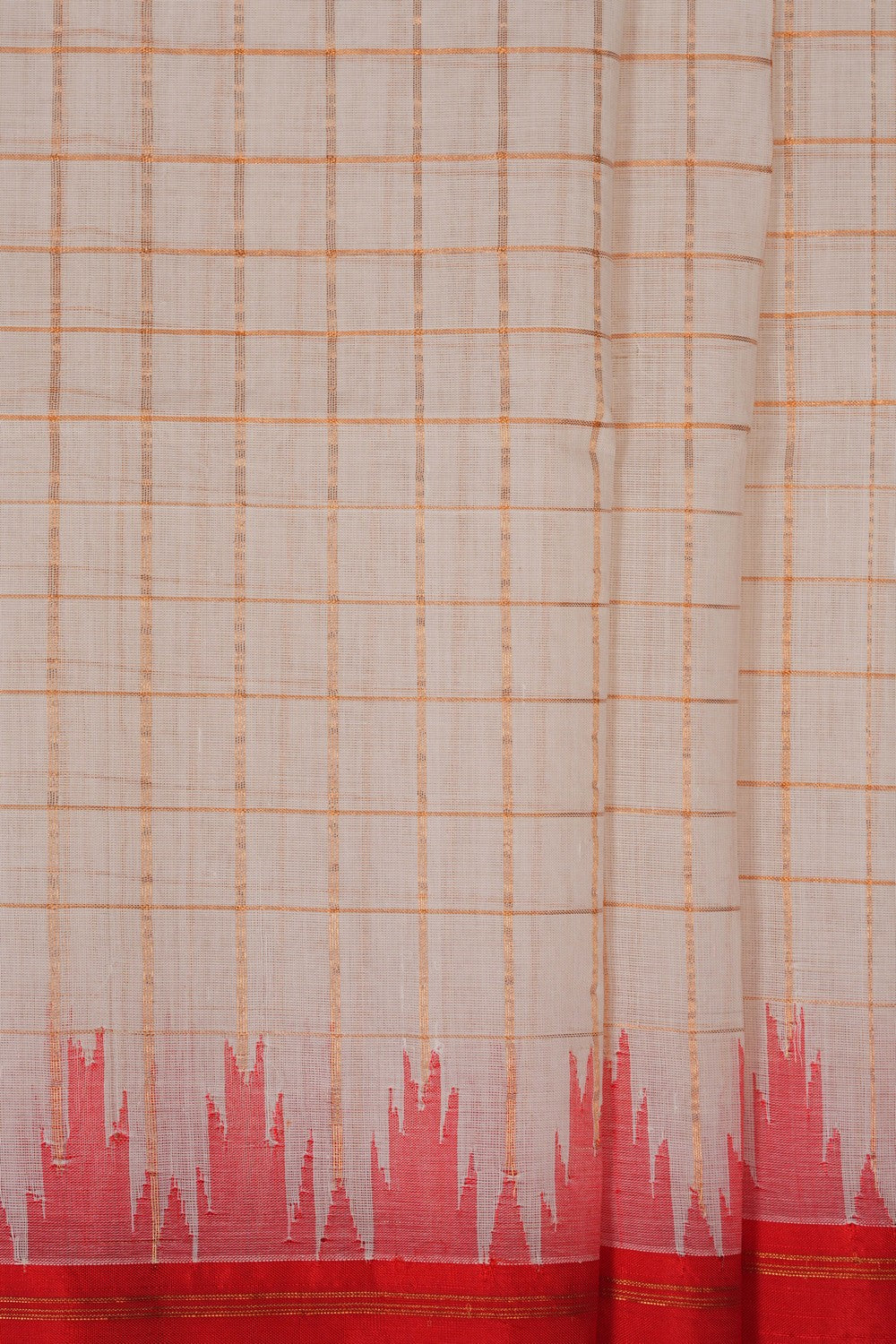 Image of Ponduru Cotton Off-White Saree