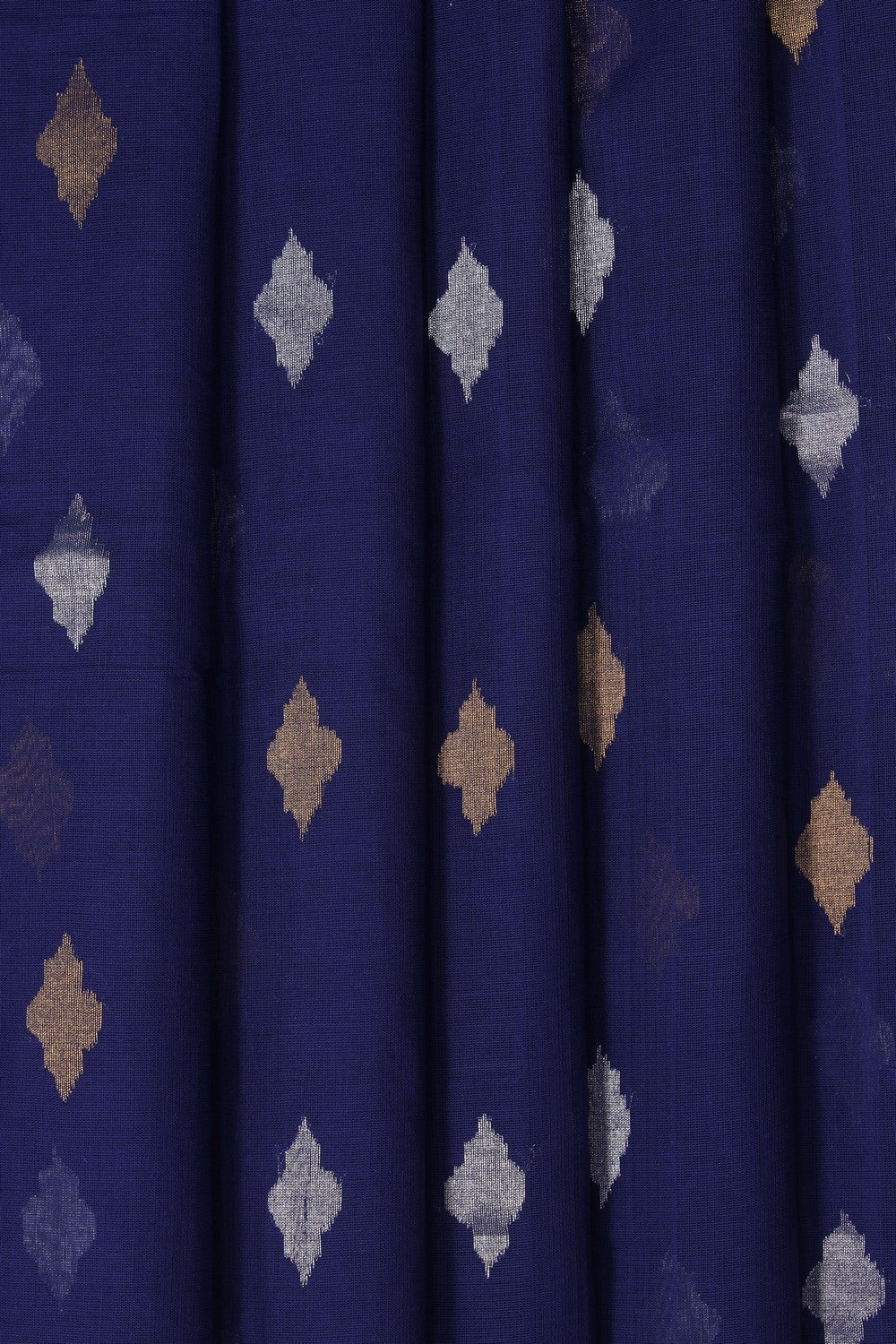 Image of Ponduru Cotton Navy Blue Saree