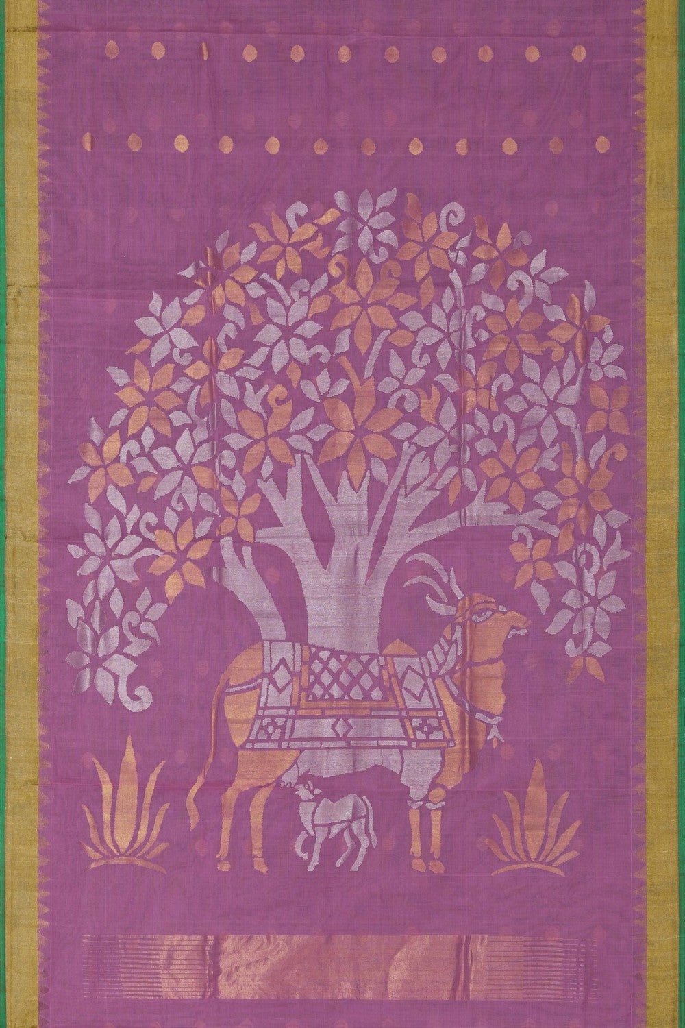 Image of Ponduru Cotton Pink Saree
