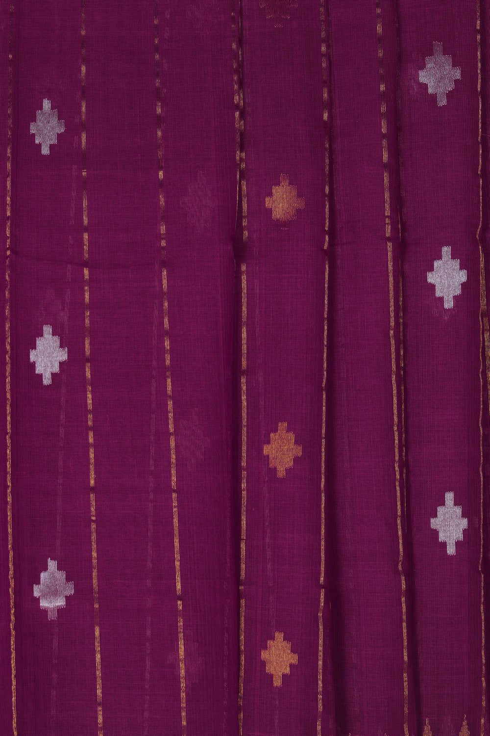 Image of Ponduru Cotton Plum Pink Saree